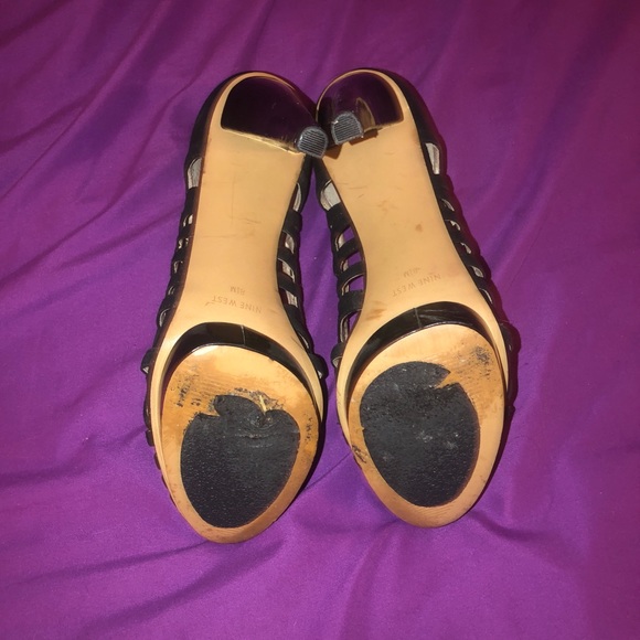 Nine West Speed Up Cutout Suede Peeptoe Heels - Picture 4 of 5